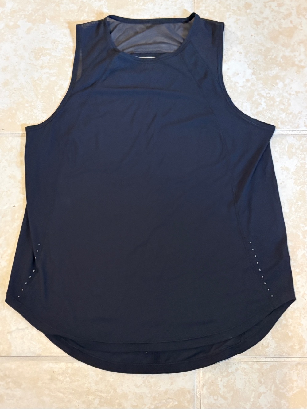 Lululemon Sculpt vent back tank top black sz 8 reflective running 3rd release